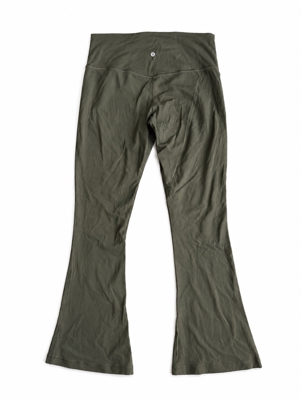 lululemon Groove Nulu High-Rise Flared Pants size 12 olive green active lulu